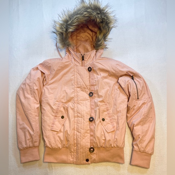 Sam Edelman Jackets & Blazers - Sam Edelman Faux Fur Hooded Jacket – Misty Rose – Size Small – NWT